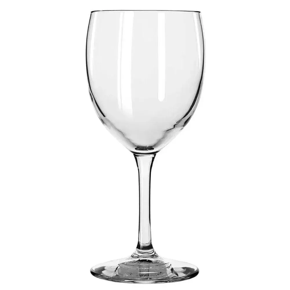 Round chalice wine glass from Libbey with a sheer rim, perfect for restaurant communion, hotel banquets, or cafe sangria with a shining bowl.