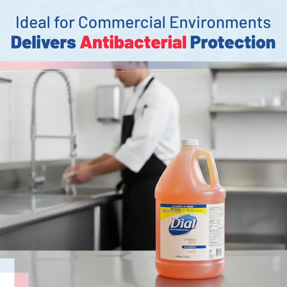 Dial 1 Gallon Gold Liquid Hand Soap, Antibacterial, 4/Case