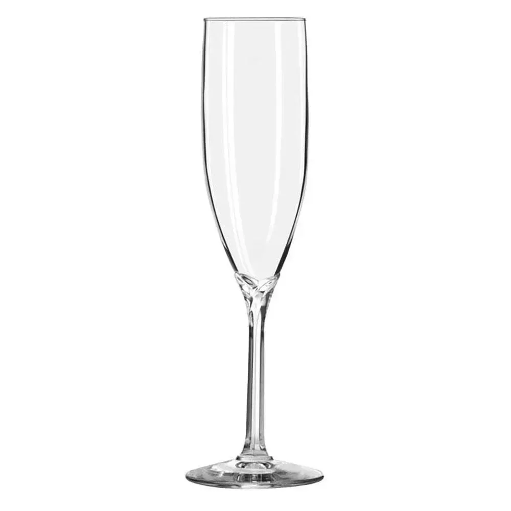 Classic flute with a rimmed base from Libbey, perfect for hotel breakfast bubbly or restaurant celebratory toasts, with customizable clarity.