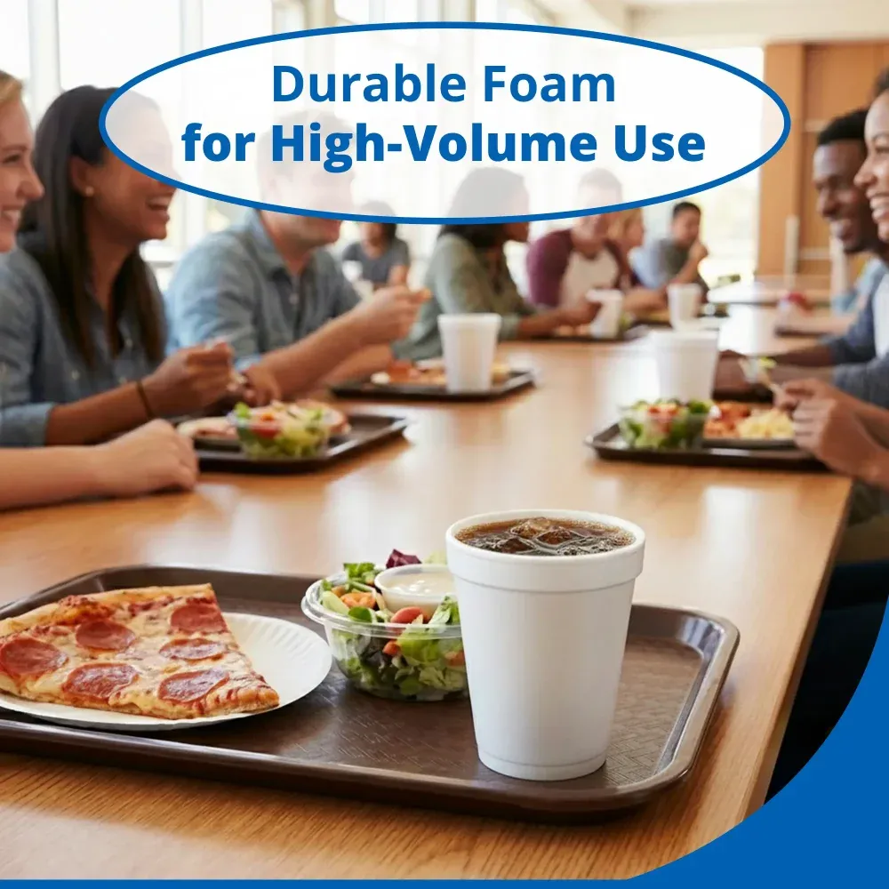 Dart 8J8 8 oz Foam Cup, White, 1000/Case