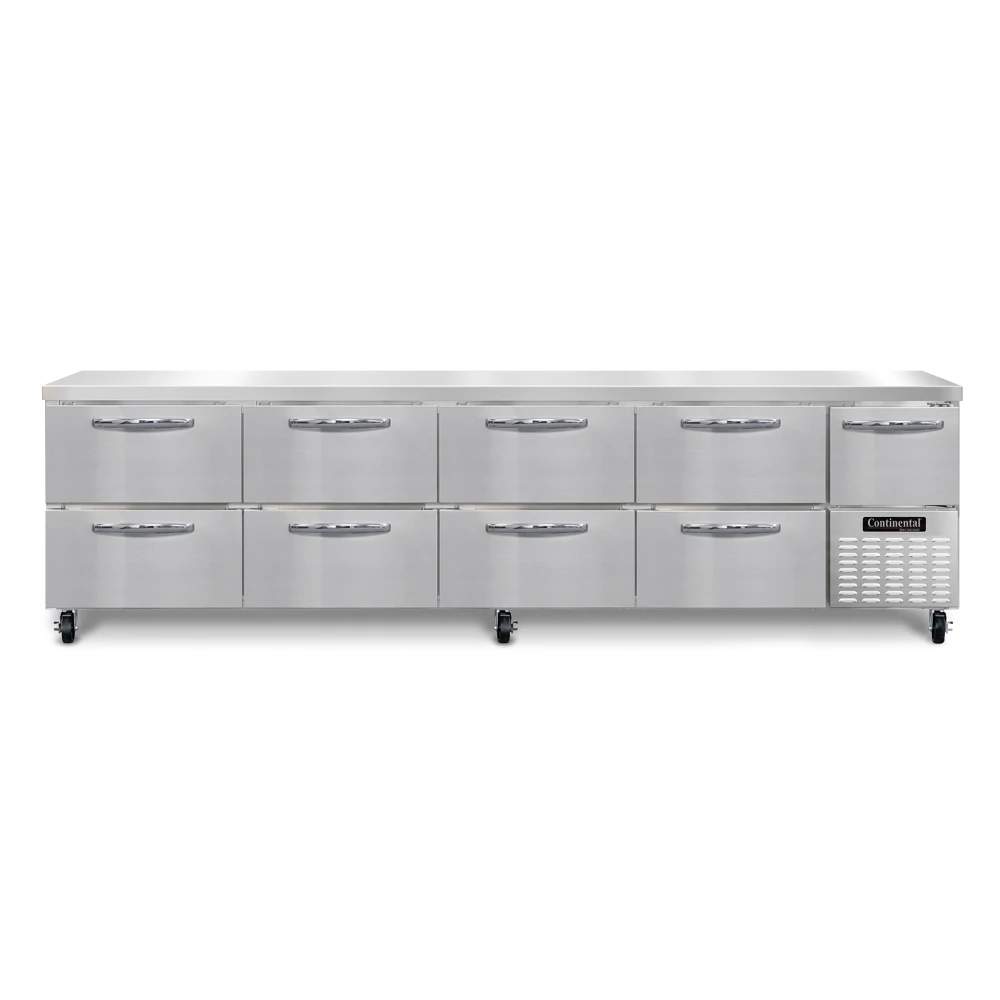 Continental Refrigerator RA118N-D 118" Worktop Refrigerator, 8 Drawers, 44 cu.ft.