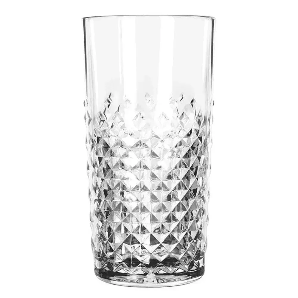 Retro style cut glass beverage glass from Libbey with nostalgic charm, adding elegance and vintage flair to everyday refreshment or dining.