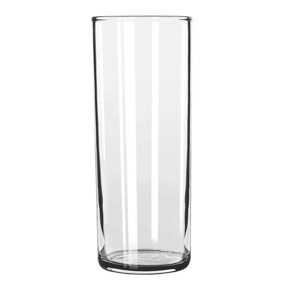 Straight sided frosted zombie glass by Libbey with a durable rim and cylindrical build, ideal for vibrant tropical cocktails or tiki drinks.