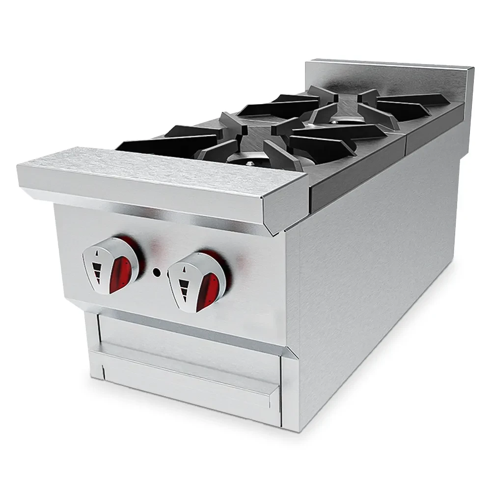 KitchenCore Series 12" Natural Gas Stock Pot Range, 2 Burners, 58,660 BTU