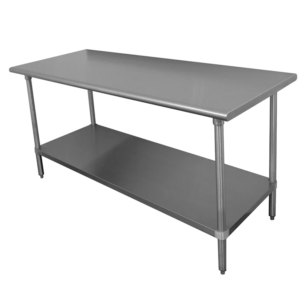 Advance Tabco AG-300 30" 16-Gauge Work Table with Undershelf & 430 Stainless Flat Top