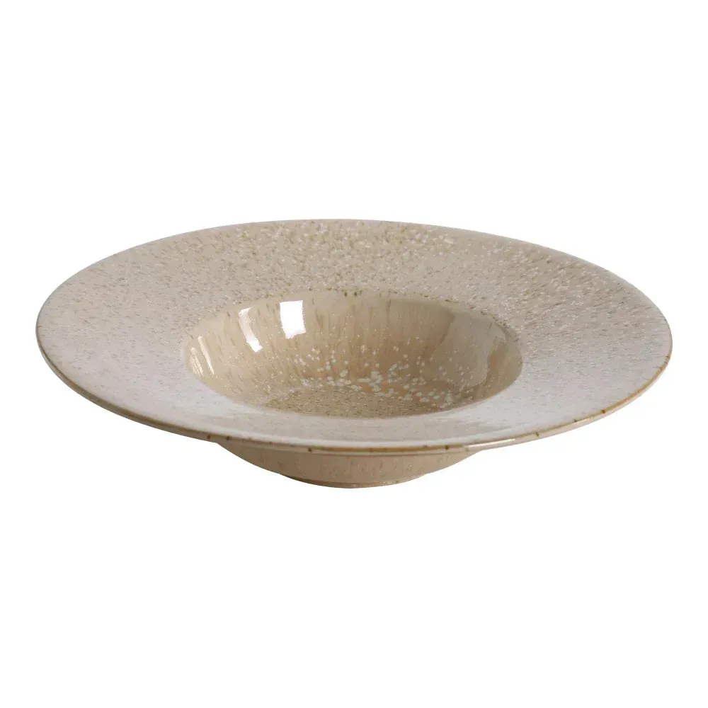 Chinese style dessert plate from Yanco China holding ten ounces, offering a classic look for plated desserts, pastries, or light sides.