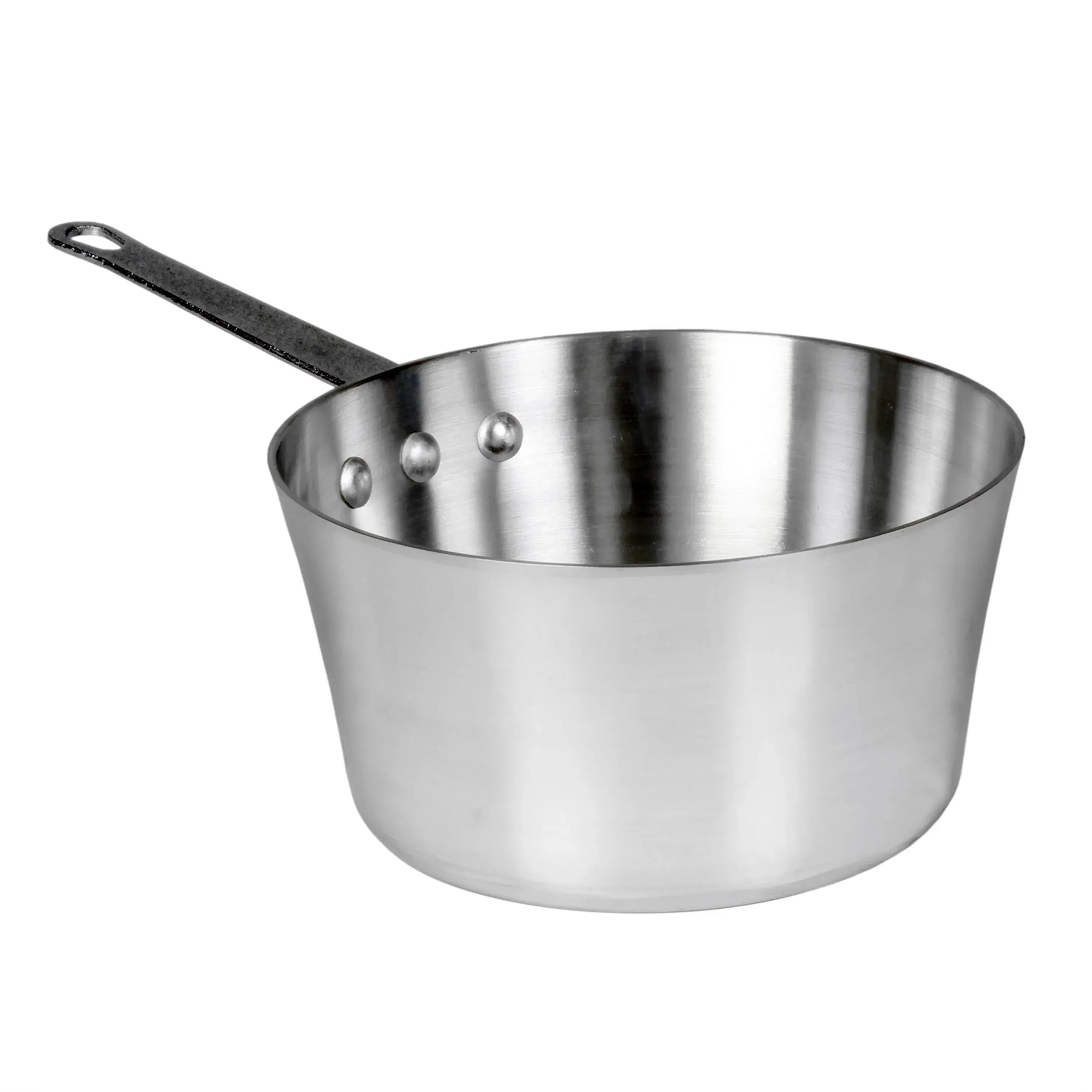Professional aluminum sauce pan from Thunder Group, perfect for reducing sauces or preparing side dishes with professional precision.