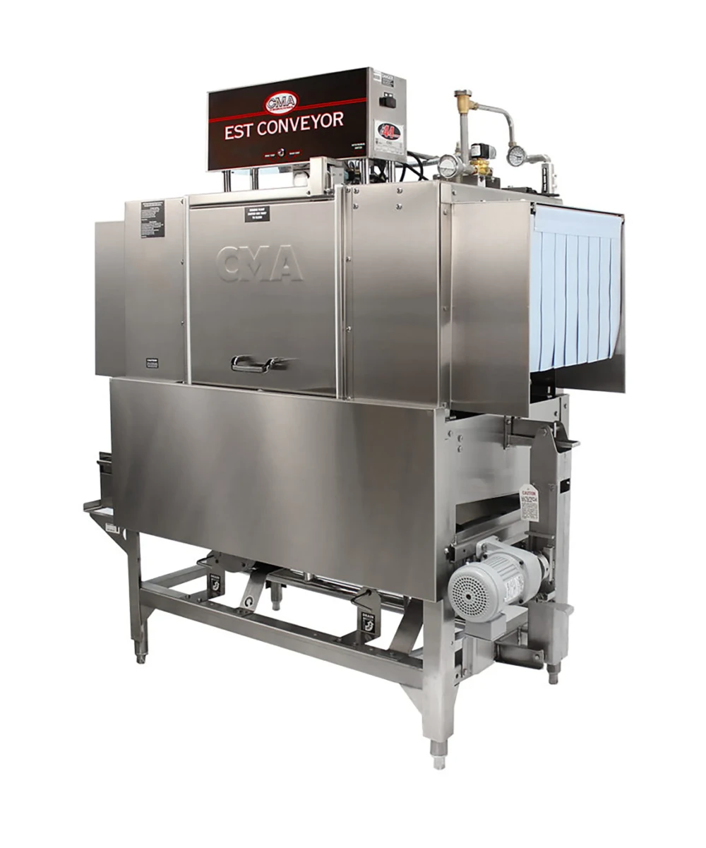 CMA Dishmachine EST-44 44" Conveyor Dishwasher High Temp / Low Temp, Stainless Steel, Final Rinse Jets
