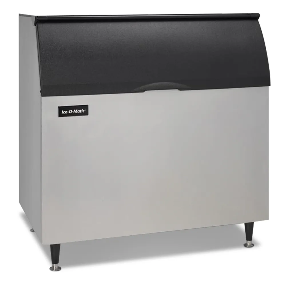 Ice-O-Matic stainless steel reinforced ice storage bin, durable and reliable for professional ice storage in restaurants and bars.