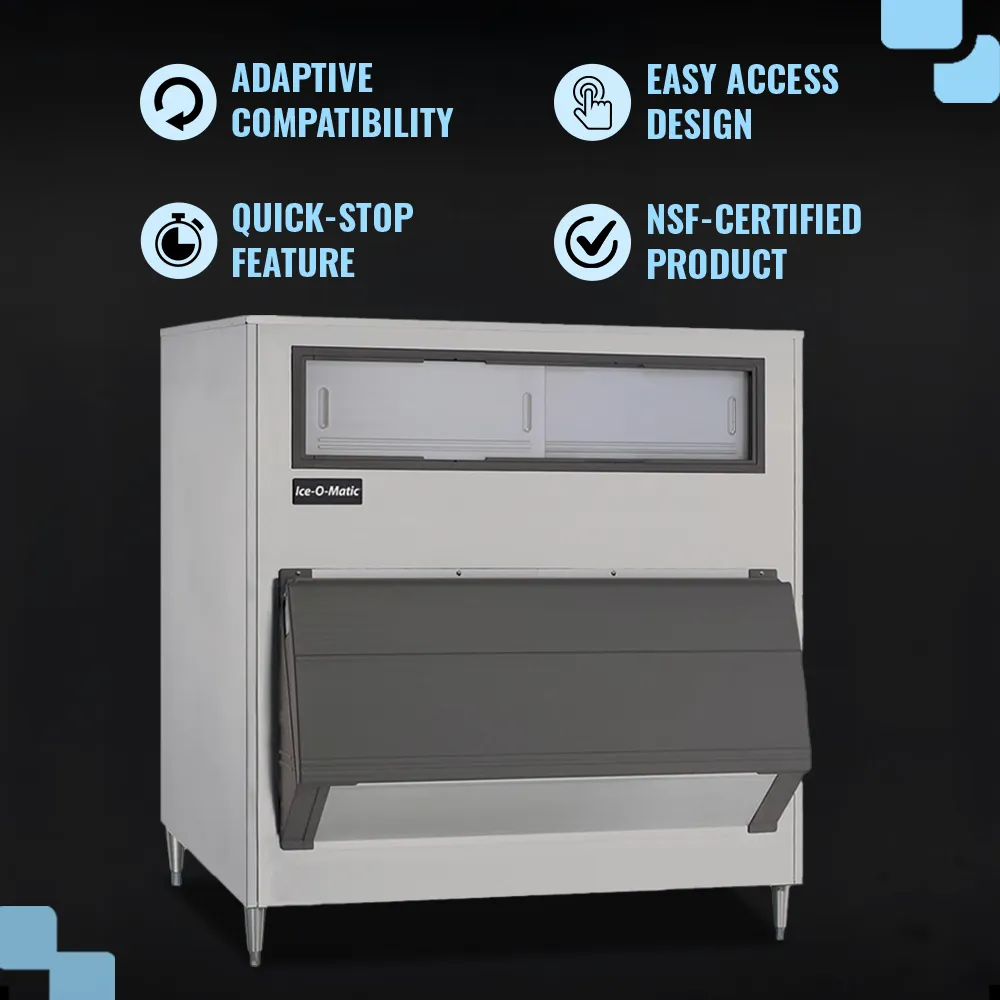 Ice-O-Matic upright ice storage bin with robust construction, perfect for storing large amounts of ice in professional kitchens.