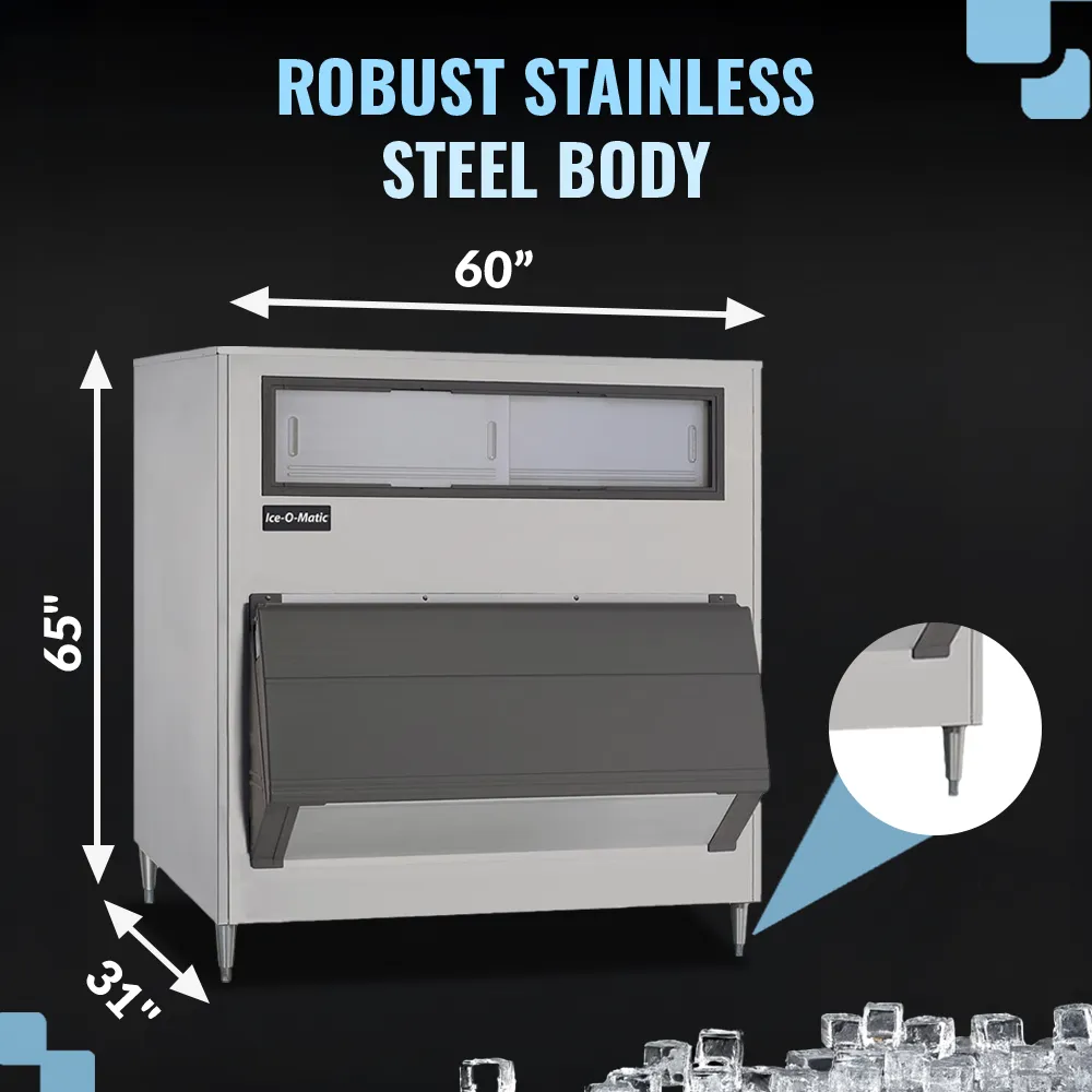 Ice-O-Matic upright ice storage bin with high capacity, engineered for durable and safe ice storage in commercial foodservice operations.