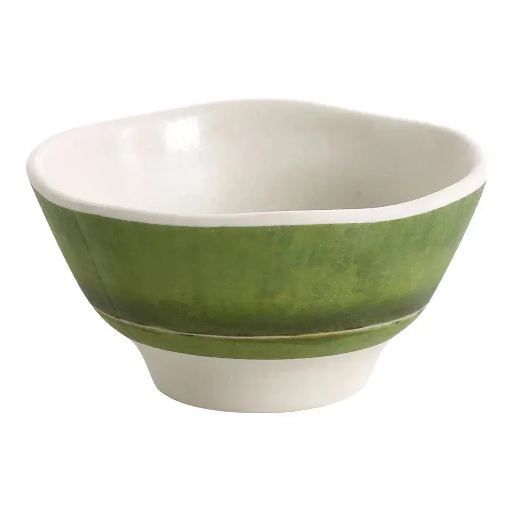Melamine miso soup bowl from Yanco China with a bamboo style texture and rounded shape, designed for authentic food presentation in restaurants.