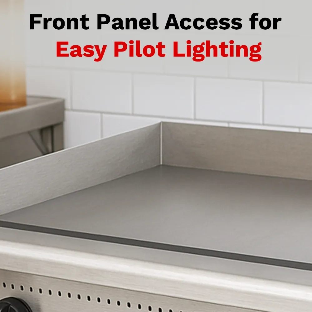 BakeMax 60 inch heavy-duty gas griddle built for busy foodservice kitchens offering daily flat-top cooking with precise and even heat control.