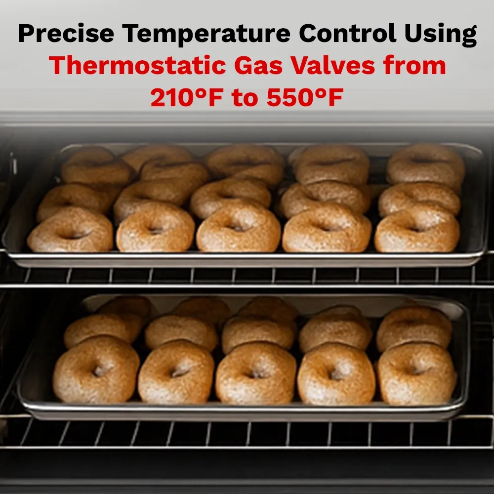 BakeMax BAS36-24-2 Restaurant Series 60" Commercial Gas Range with 6 burners