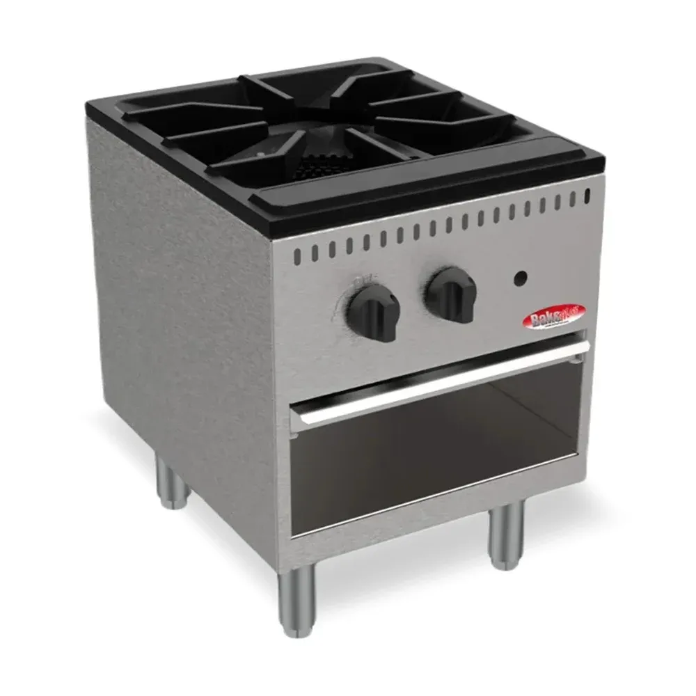 Bakemax BASPS001 18" 1 Burner Stock Pot Range, Natural Gas/Liquid Propane