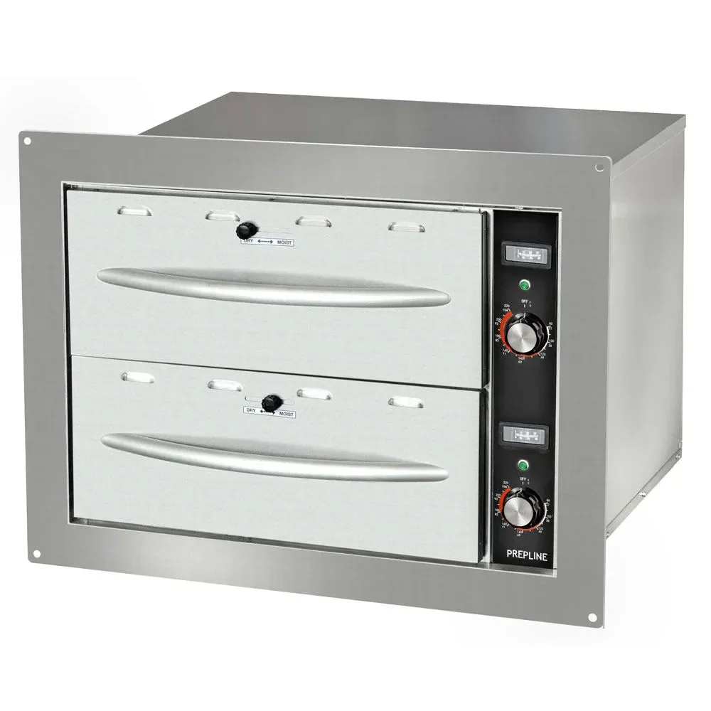 Prepline 31" Double Built-in Drawer Warmer, Stainless Steel, Heavy Duty, 900W, 120V