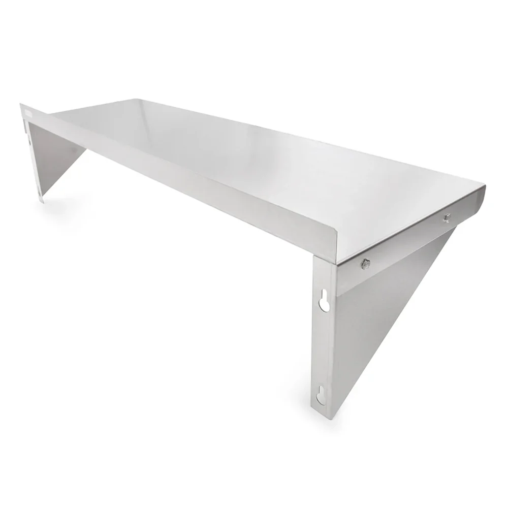 John Boos BHS1236 12 x 36" Stainless Steel Wall Shelf with 1 1/2" Backsplash