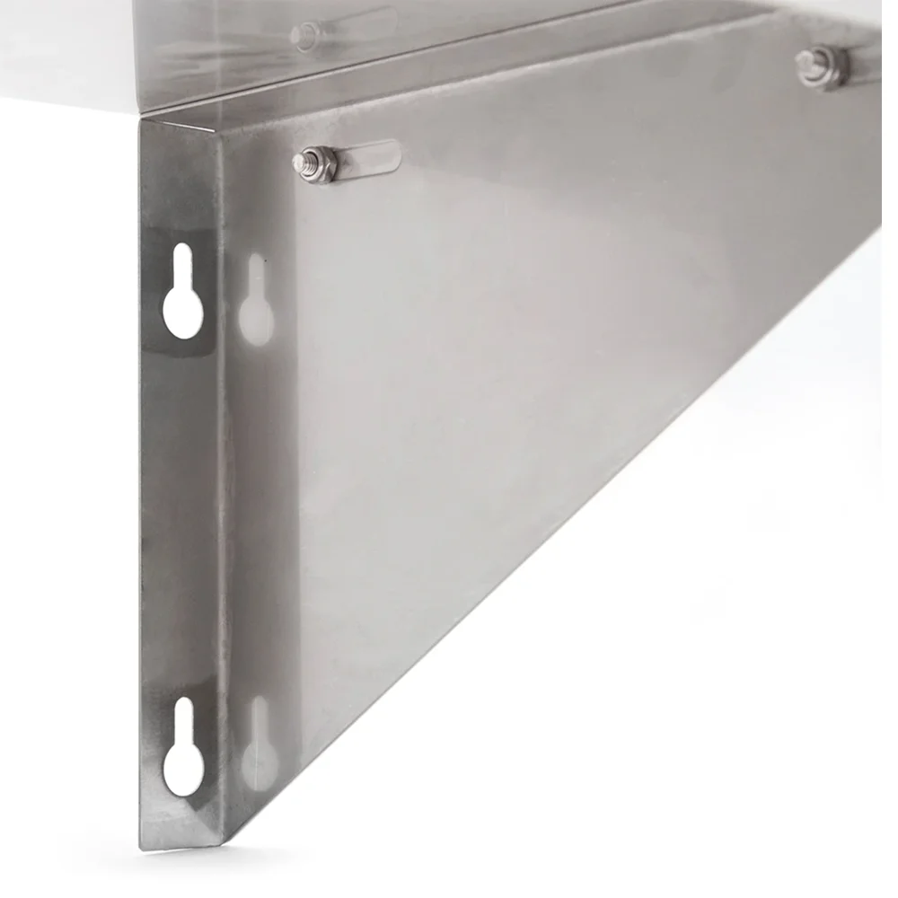 John Boos BHS1236 12 x 36" Stainless Steel Wall Shelf with 1 1/2" Backsplash