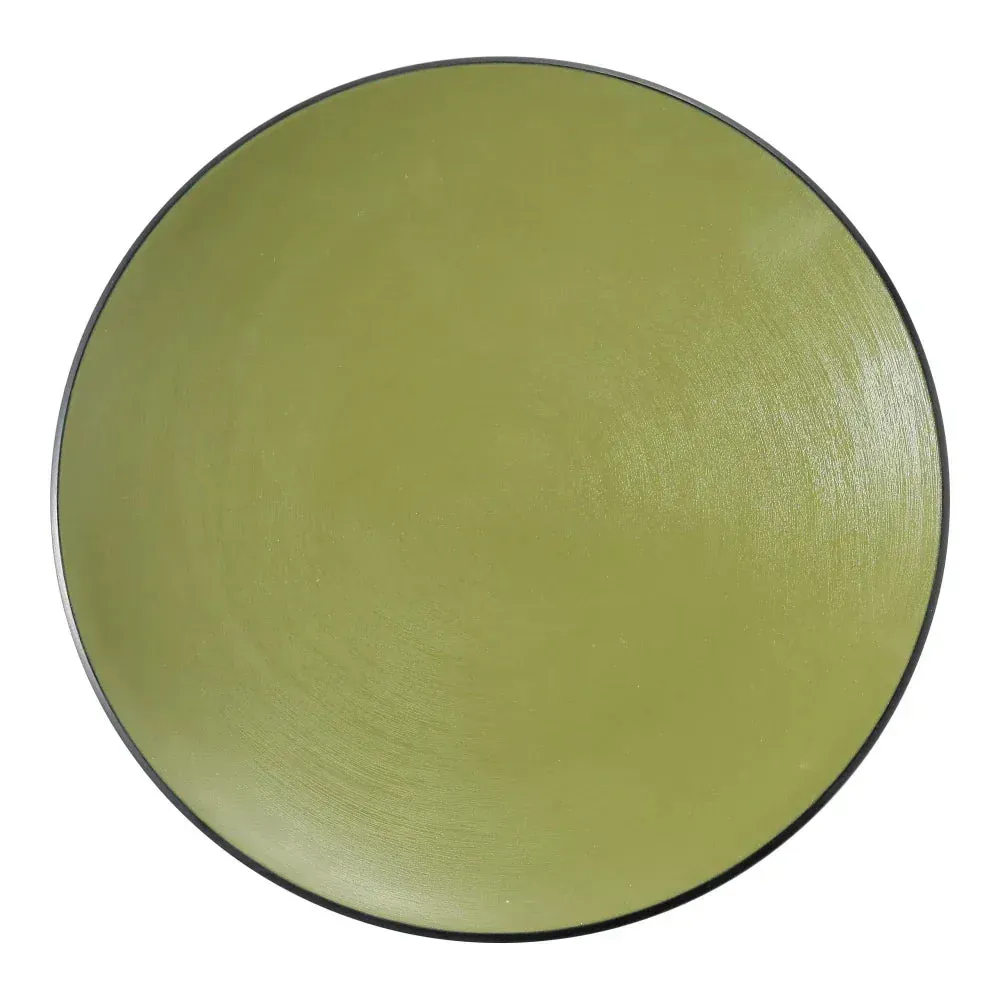 Yanco melamine round plate in green, practical and durable, perfect for serving meals, sides, appetizers, or small dishes in restaurants or home.
