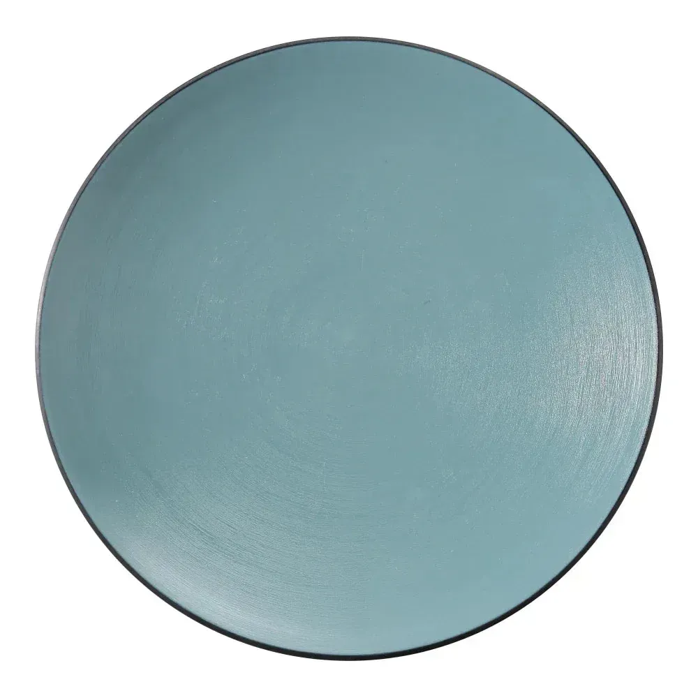 Yanco melamine round plate in teal, practical, elegant, and sturdy, perfect for serving meals, appetizers, and sides in restaurants or home.