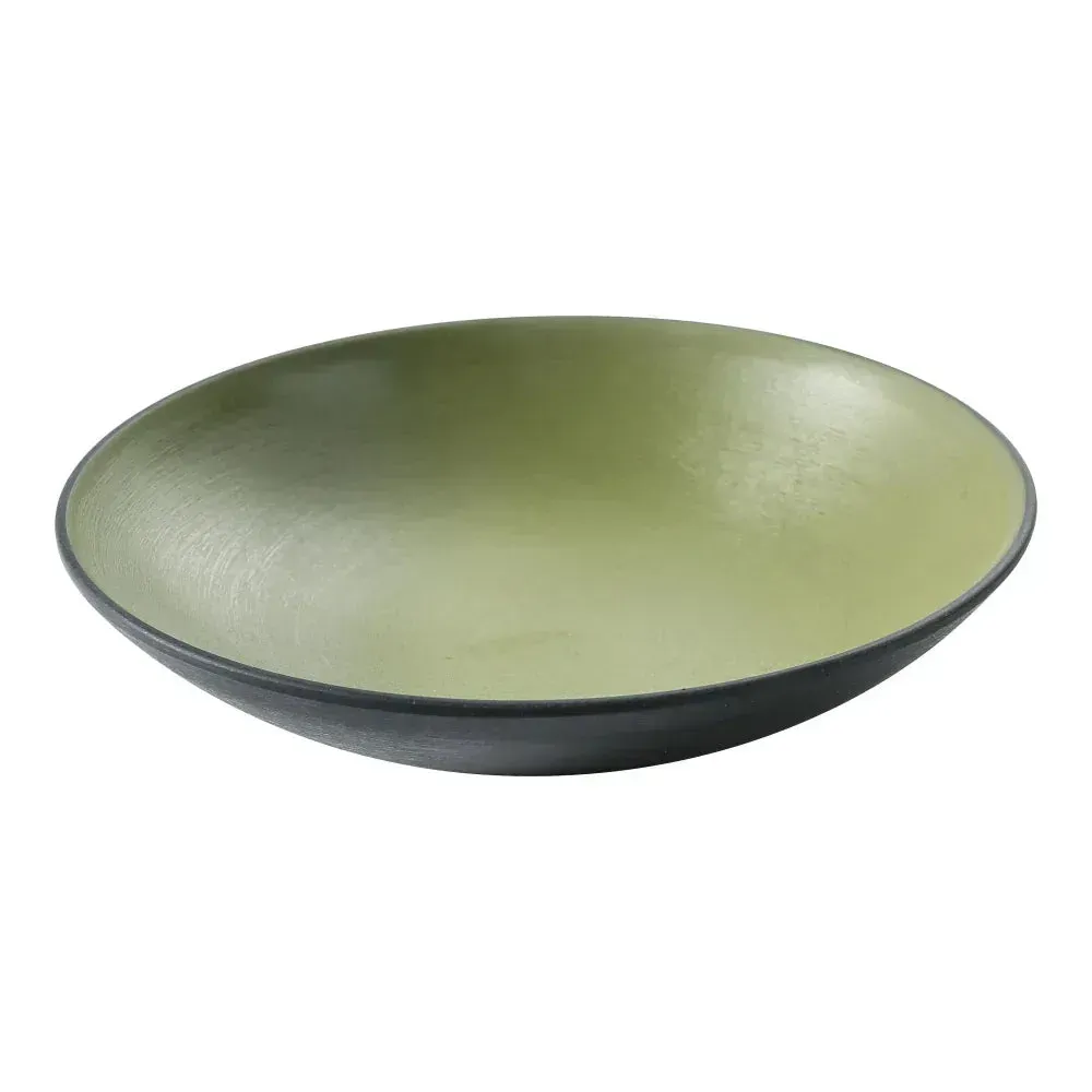 Yanco Birmingham melamine soup bowl in green, sturdy and stylish for commercial or home use, perfect for serving soups and hot meals.