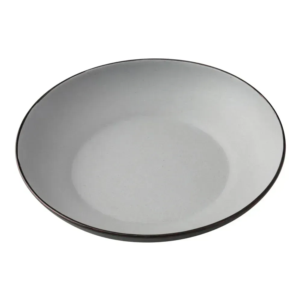 Yanco China gray-black melamine bowl with durable finish and sleek surface, perfect for soups, salads, or other dishes in versatile use.