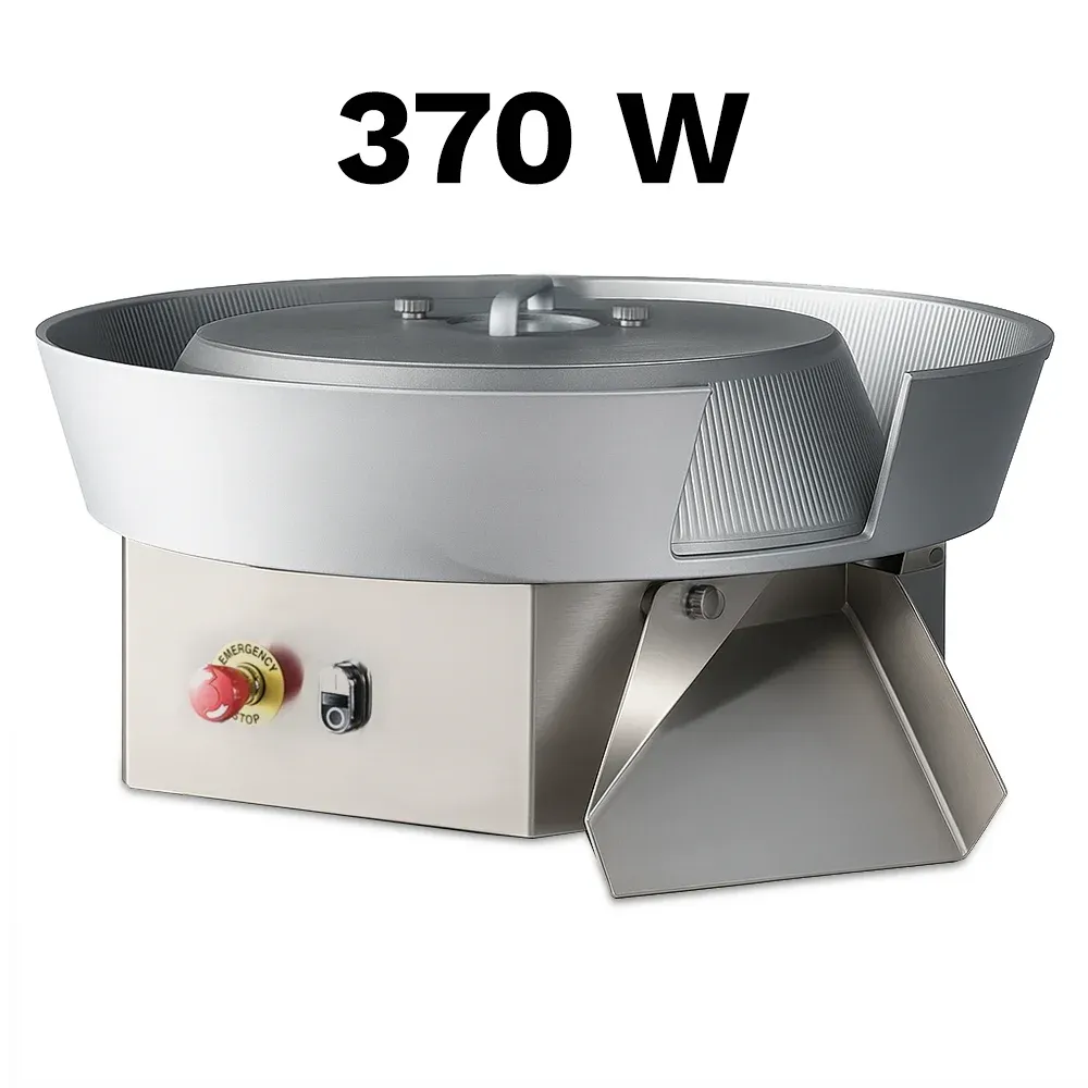 BakeMax Titan Series countertop dough ball rounder with stainless steel housing, safety guard, and adjustable settings for dough portion rounding.
