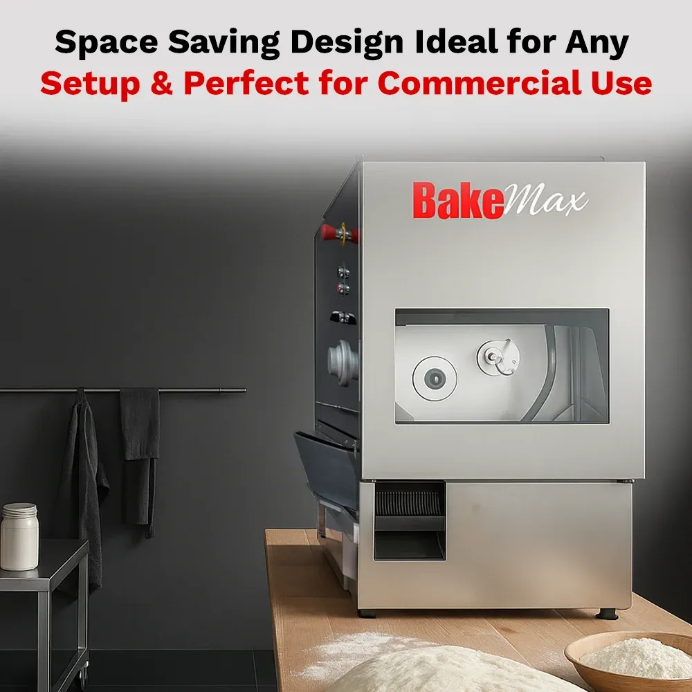 BakeMax BMDD003 Titan Series automatic dough divider and rounder with stainless steel, countertop format, and high-capacity dough portioning system.