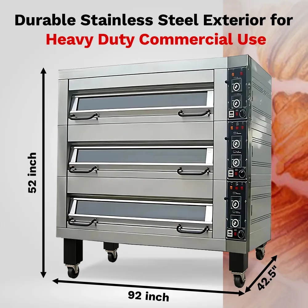 BakeMax single-deck electric oven sized for few sheet pans, perfect for small bakeries, cafés, or extra baking station during busy service hours.