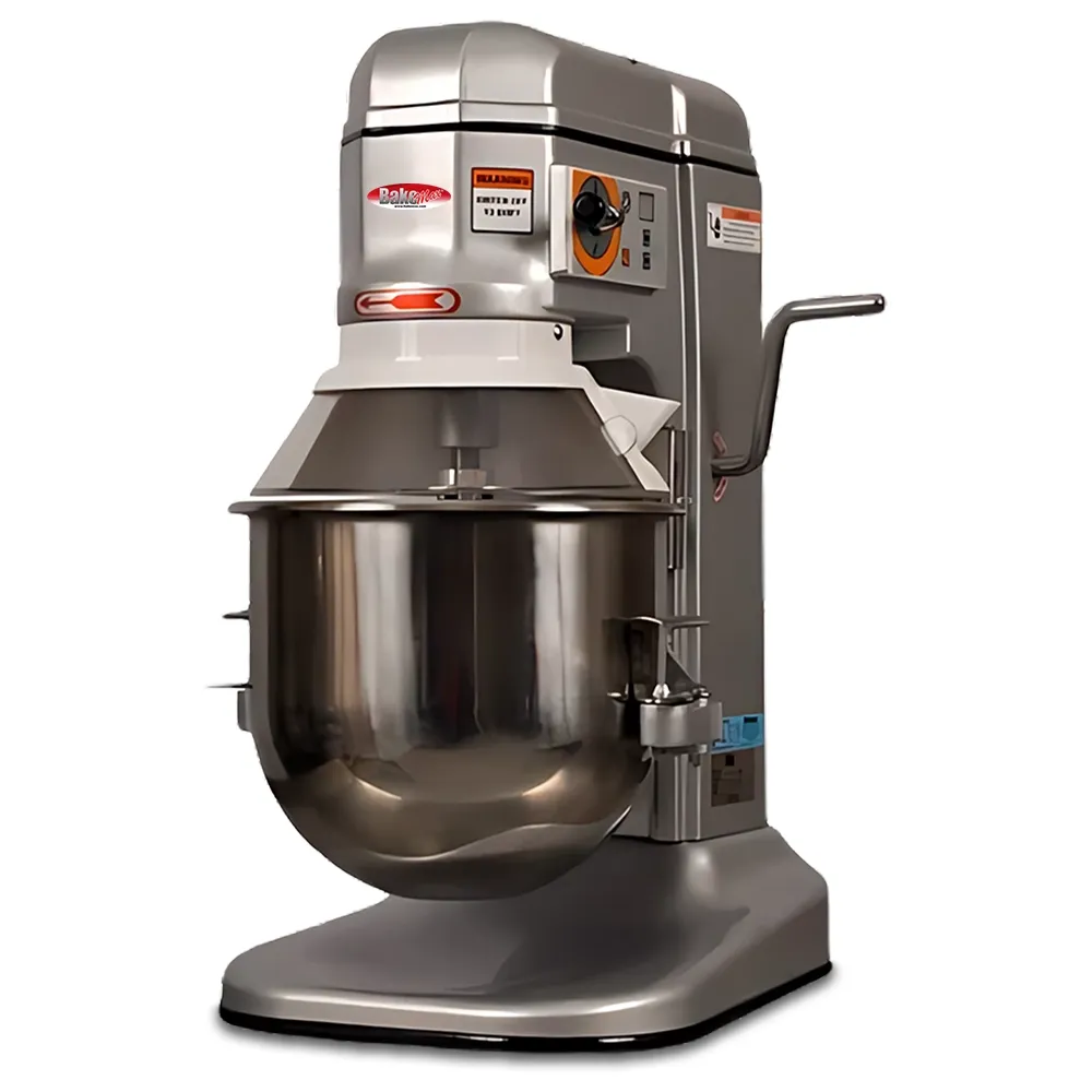 BakeMax countertop planetary mixer ideal for cafés and bakeries needing reliable performance without taking up much counter space. Smartly designed.