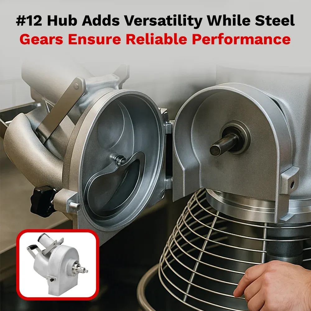 BakeMax large-capacity floor planetary mixer designed for high-volume bakeries and restaurants needing consistent dough and batter results.