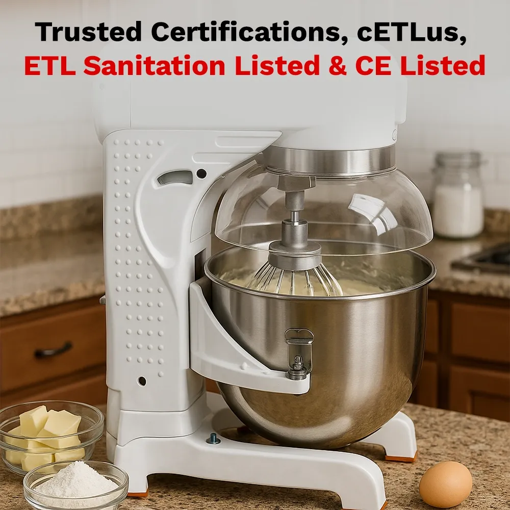 BakeMax electric countertop planetary mixer with generous bowl size for consistent mixing in busy bakeries and kitchens. Durable and reliable.