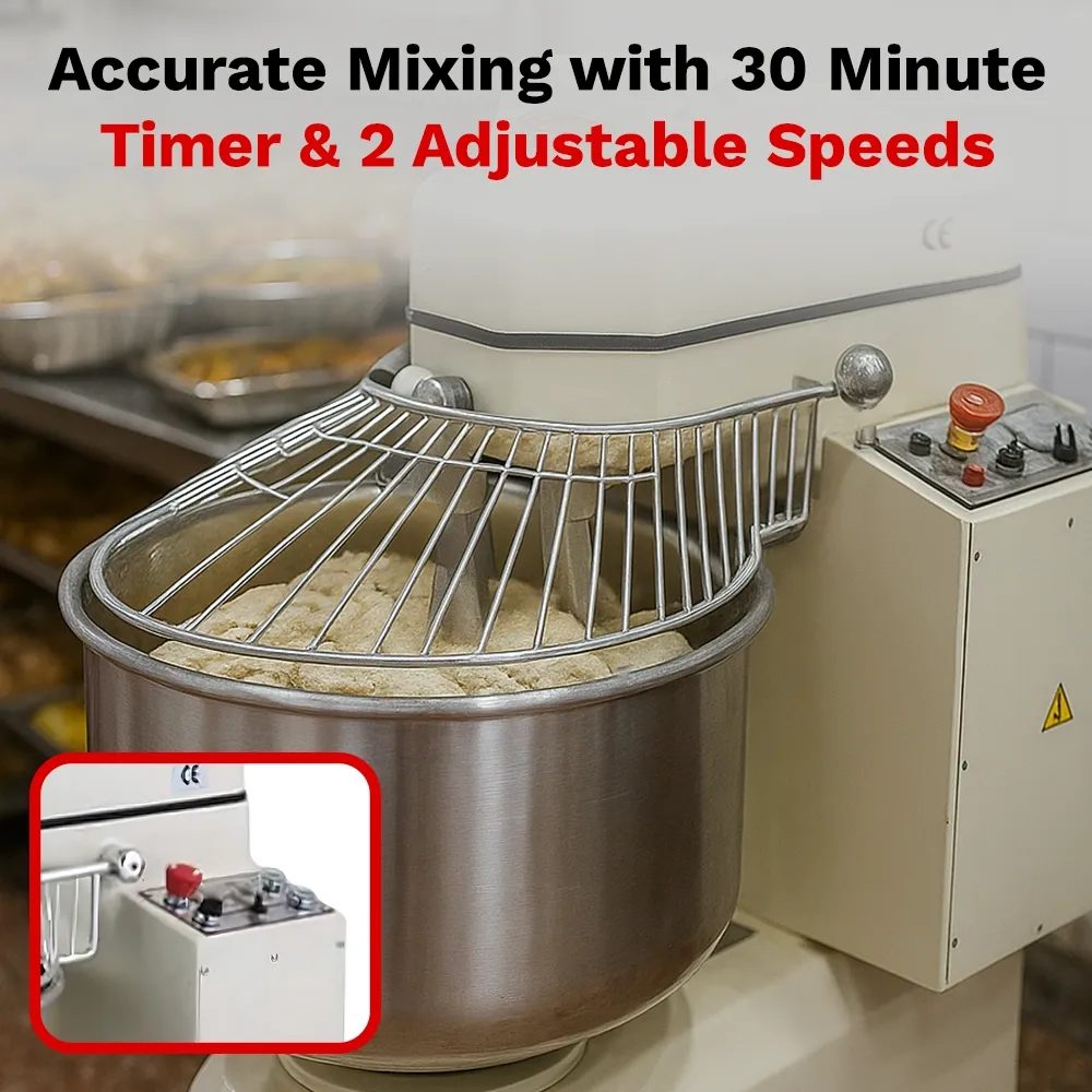 BakeMax spiral dough mixer designed for small batches in tight spaces, ideal for cafés, restaurants, or startups needing quality dough kneading.