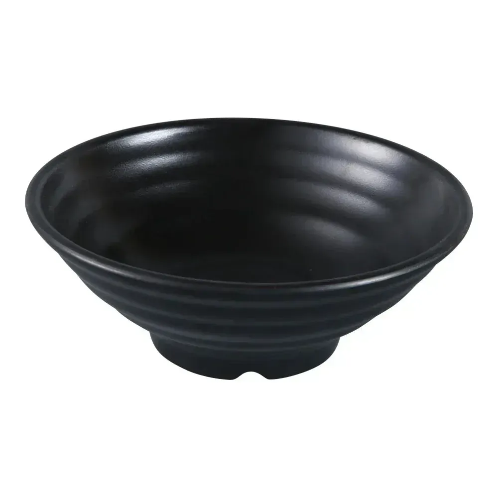 Yanco BP-3019 Black Pearl-2 48 Oz Black Melamine Noodle Bowl with Matte Finish