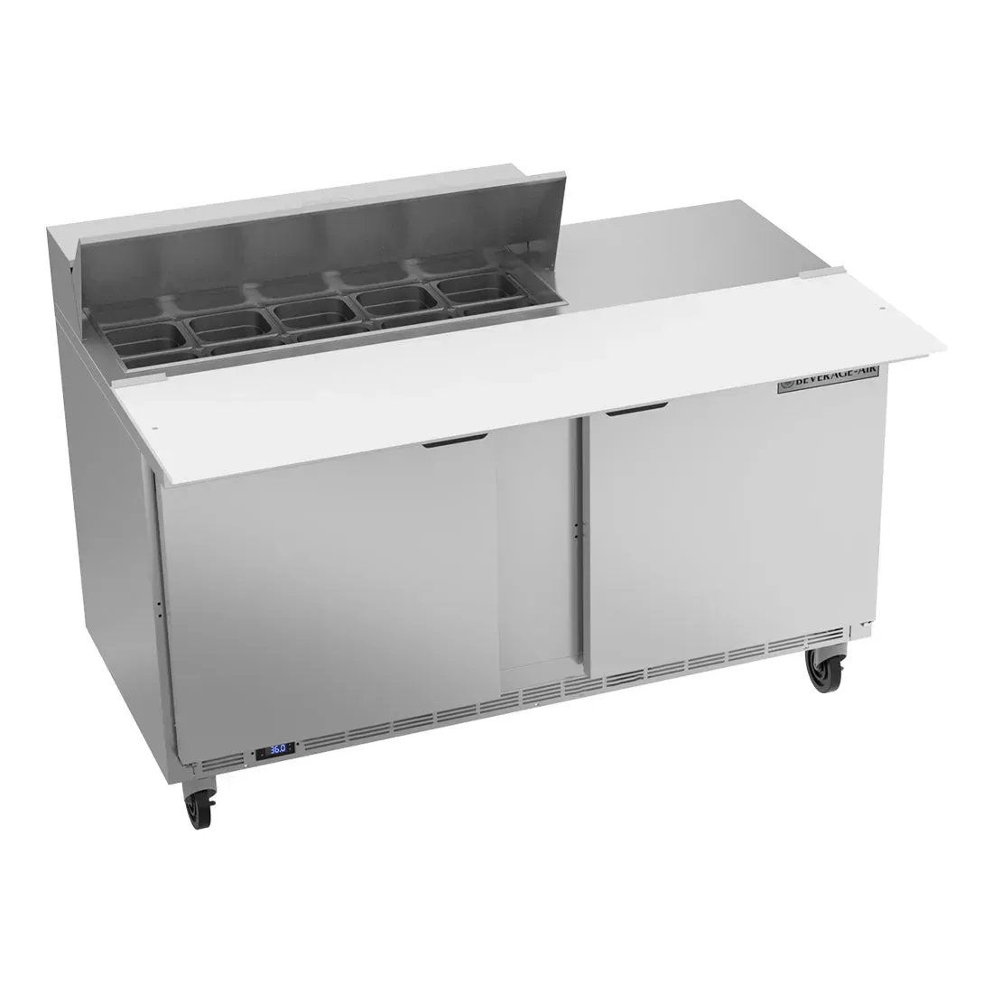Beverage-Air SPE60HC-10 Elite Series 60" Refrigerated Sandwich Prep Table, 2 Door
