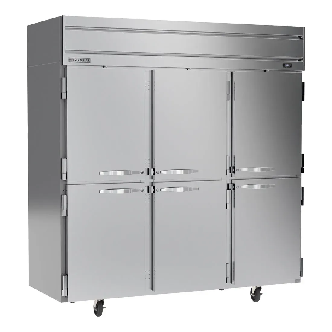 Beverage-Air triple half door reach-in freezer for hotel kitchens maximizes efficiency, reduces cold loss, and delivers reliable stainless freezing.