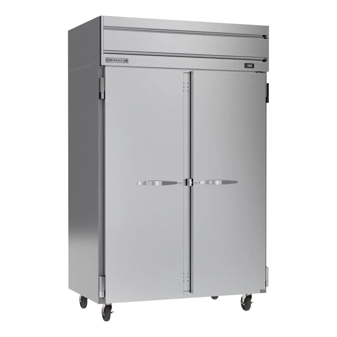 Beverage-Air double solid door reach-in freezer for hotel kitchens ensures reliable freezing performance with robust stainless steel for busy service.