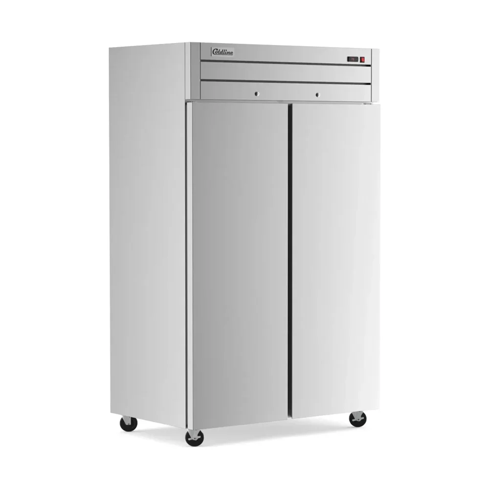 Coldline 54" Reach-In Freezer, Stainless Steel, 2 Doors, 1 Year Warranty