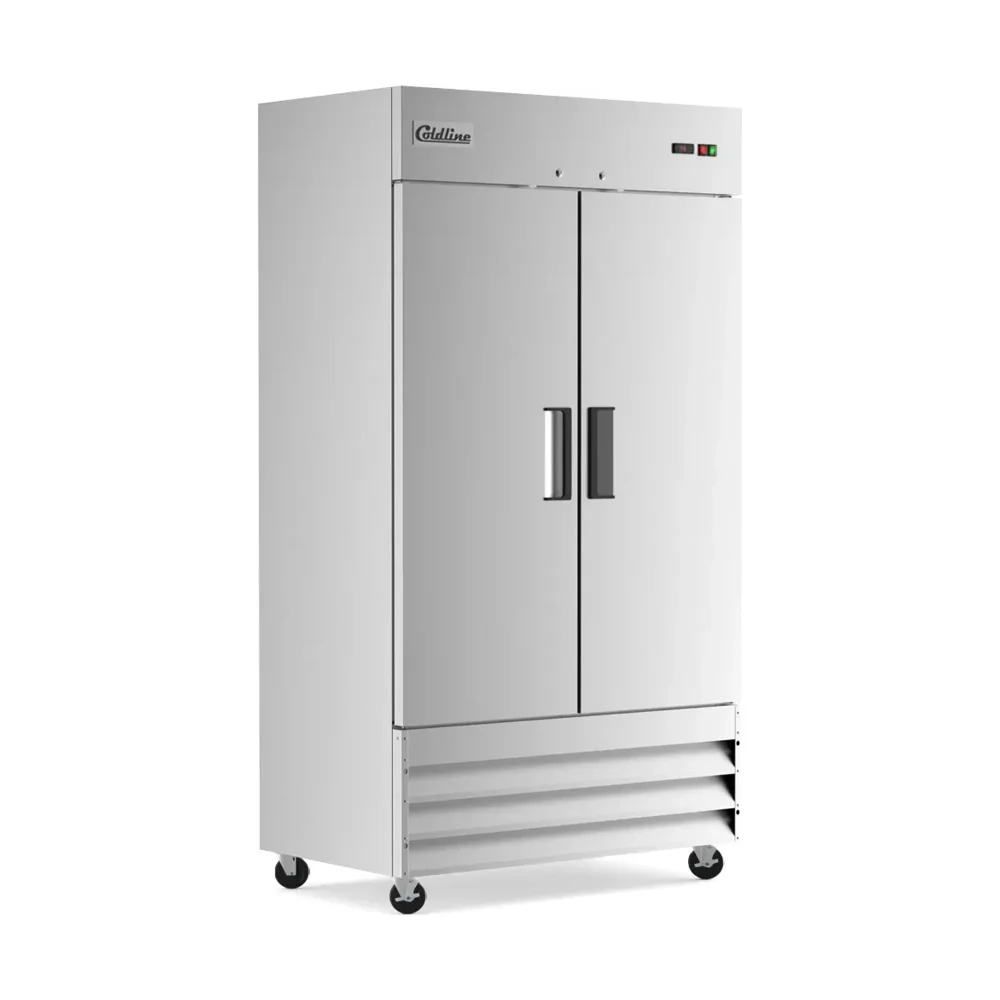 Coldline 40" Reach-In Freezer, Stainless Steel, 2 Doors, 1 Year Warranty