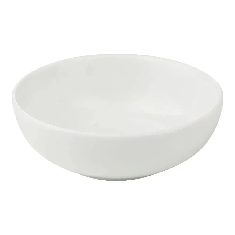Yanco China small white round sauce dish, perfect for dips, condiments, or tasting portions, adding neatness to any table presentation.