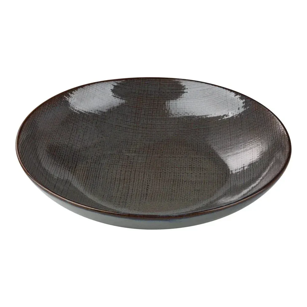 Sixteen ounce brown salad and soup bowl by Yanco China, with a textured finish for versatile single-portion restaurant service.