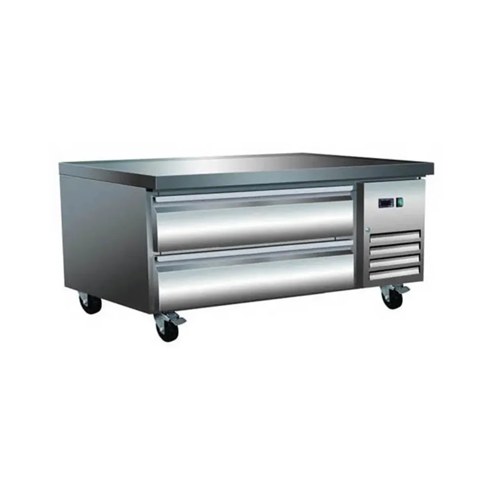 Serv-ware CB48-HC 50" Refrigerated Chef Base, 2 Drawers, Stainless Steel, 115V