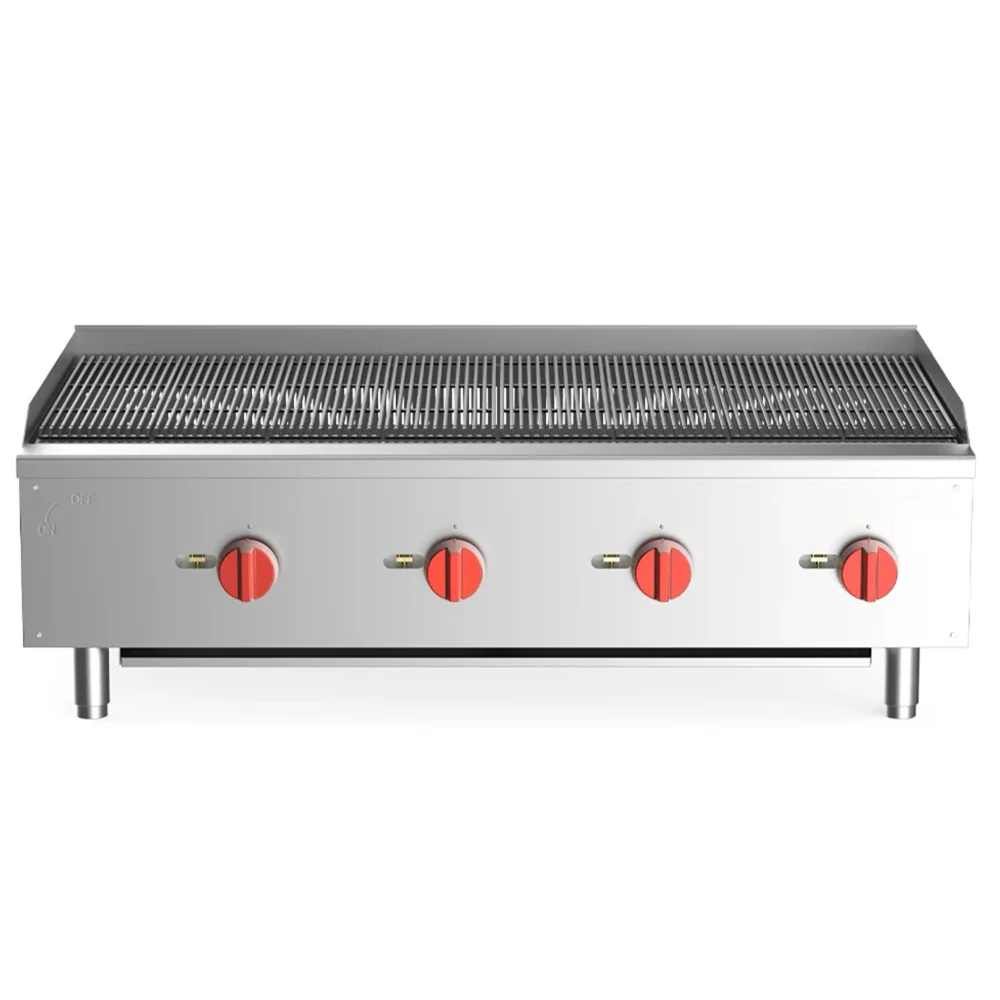 ProKitchen Series 48" Countertop Radiant Charbroiler, 4 Burners, Natural Gas, 120,000 BTU