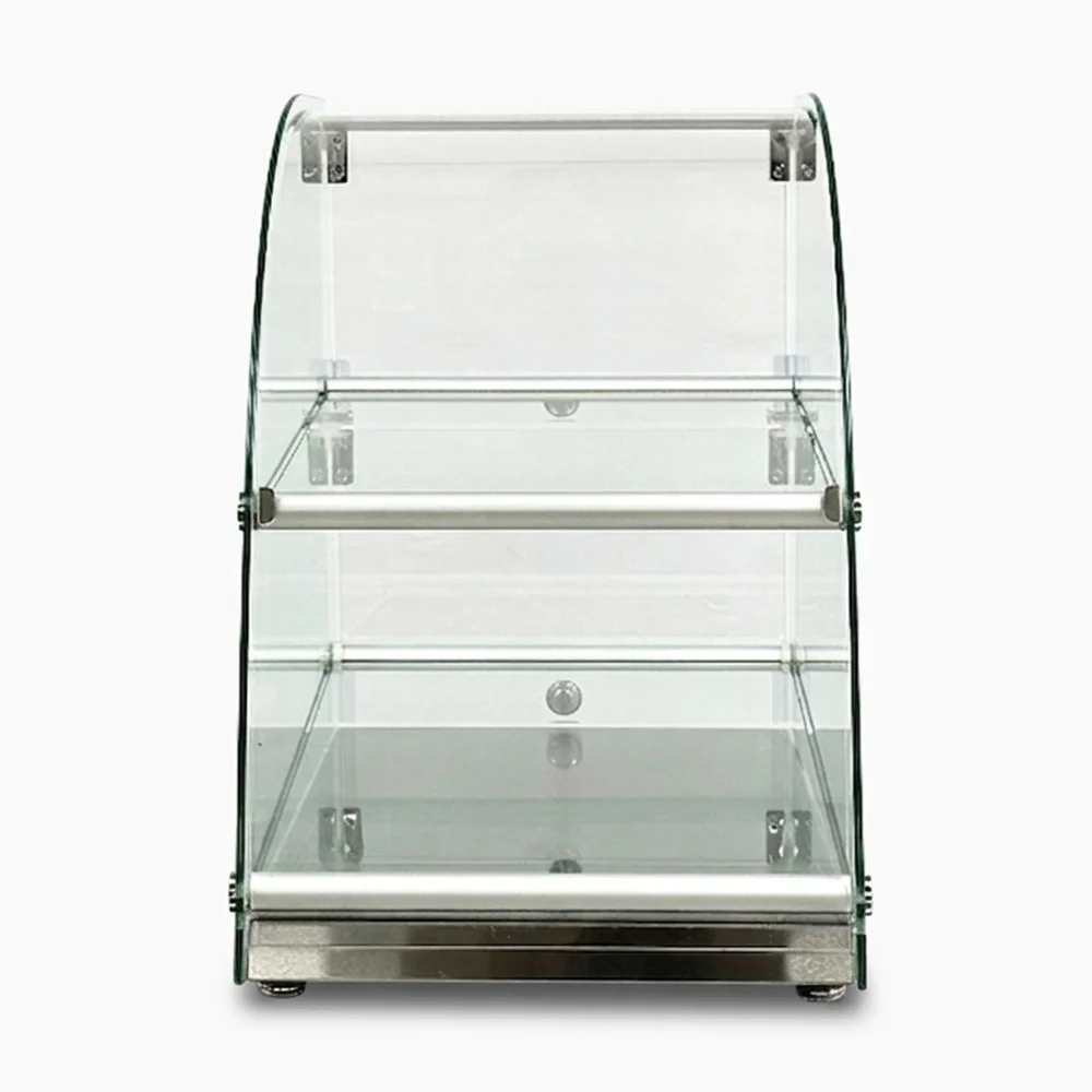 ChillCore Series 14" Dry Bakery Display Case with Rear Door, 2.5 Cu.ft, 2 Shelves