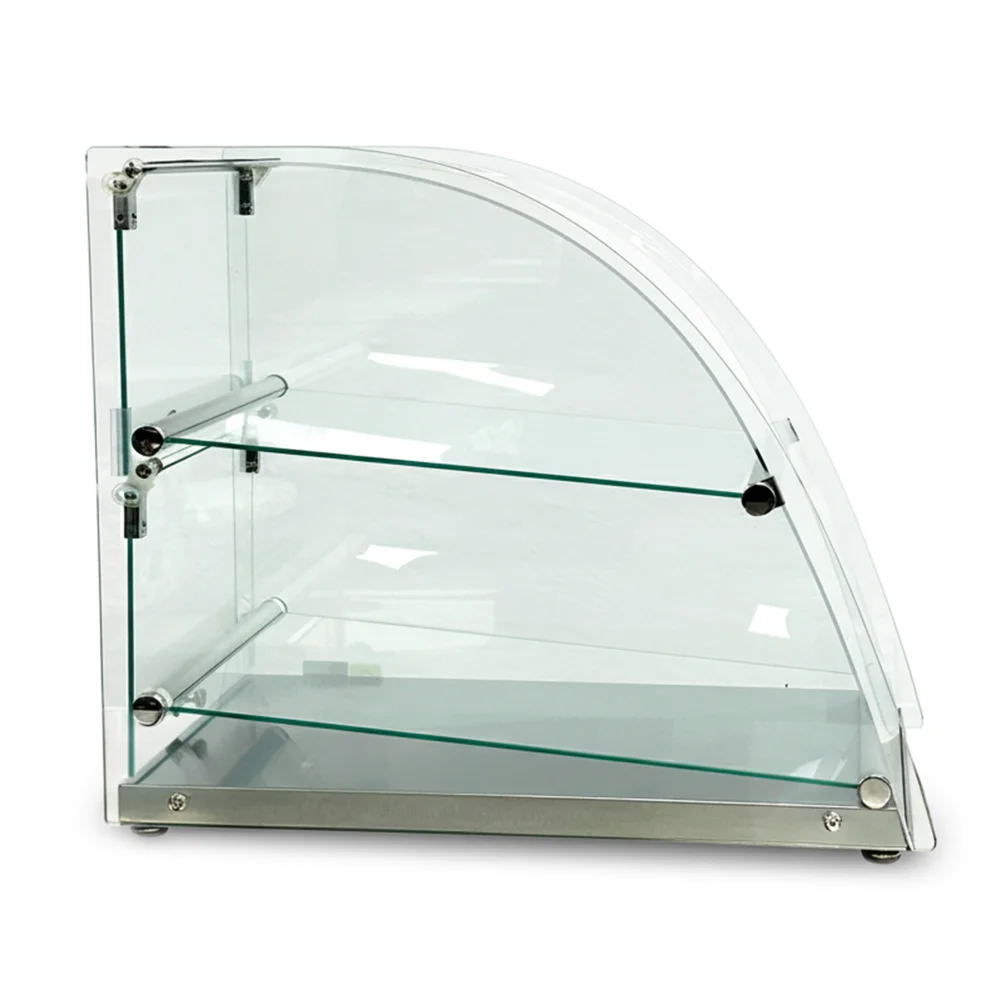 ChillCore Series 14" Dry Bakery Display Case with Rear Door, 2.5 Cu.ft, 2 Shelves