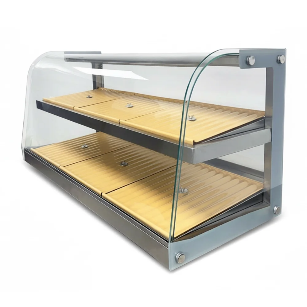 ChillCore Series 39" Countertop Bakery Display Case, 5.2 Cu.ft, 2 Shelves, LED Lighting