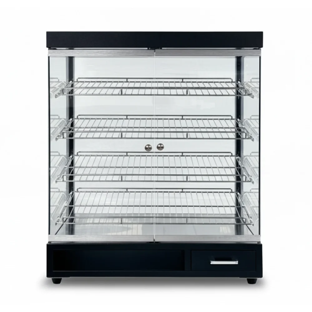 ChillCore Series 31" Countertop Dry Bakery Display Case, 11.2 Cu.ft, 4 Shelves
