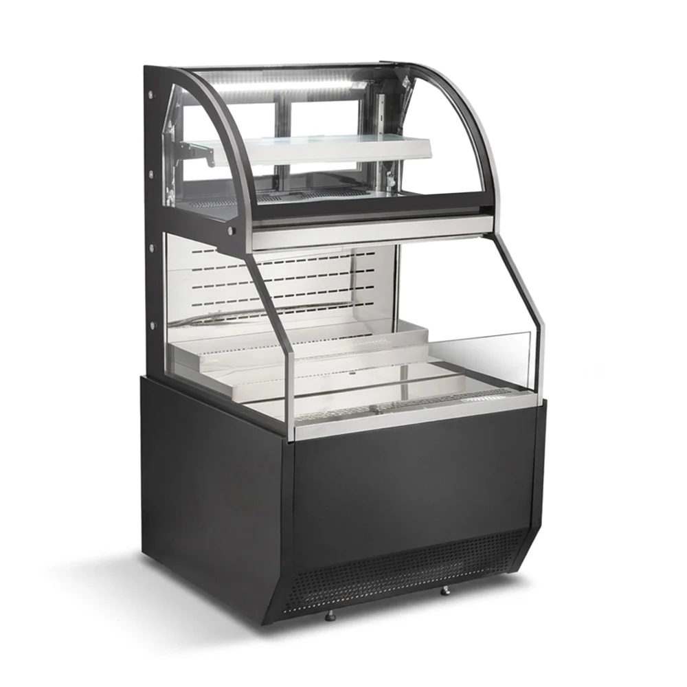 ChillCore Series 35" Open Air Refrigerated Display Case, 11.4 Cu.ft, 1 Shelf, 2 Decks