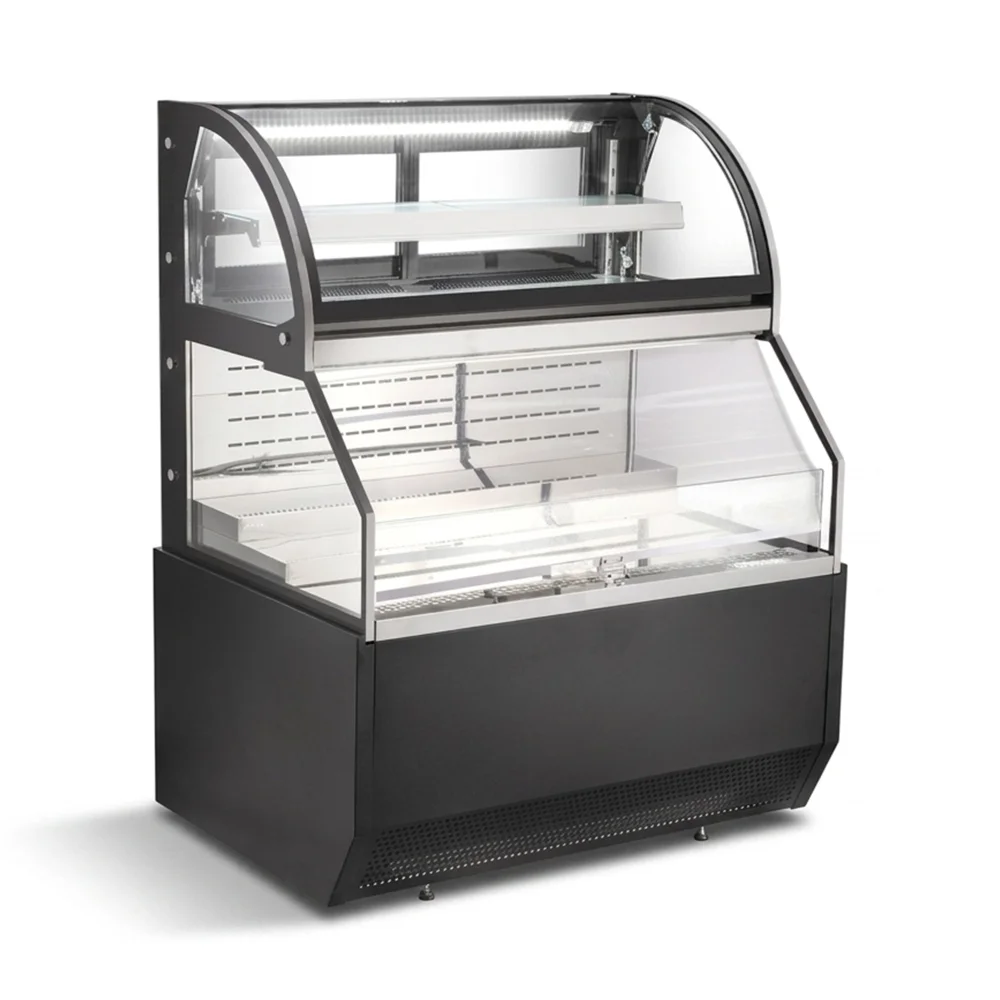 ChillCore Series 47" Open Air Refrigerated Display Case, 15.7 Cu.ft, 1 Shelf, 2 Decks