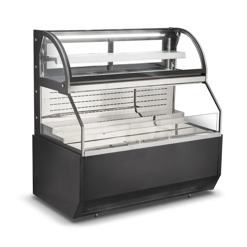 ChillCore Series 59" Open Air Refrigerated Display Case, 19.9 Cu.ft, 1 Shelf, 2 Decks